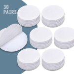 60 pices de velcro rond 5 cm, 30 paires de velcro rond 50 mm blanc, velcro rond collant, velcro auto ...