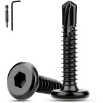 60 pi�ces vis autotaraudeuses acier inoxydable m5. 5x32 mm vis � t�le autotaraudeuses 410 � six pans ...