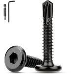 60 pi�ces vis autotaraudeuses acier inoxydable m5. 5x38 mm vis � t�le autotaraudeuses 410 � six pans ...