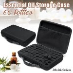 60 slots 15ml huile essentielle bouteille stockage rangement portable bo�te sac case noir