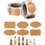 600 �tiquettes adh�sives en papier kraft, autocollants pour le bureau et la cuisine, pour classeurs, ...