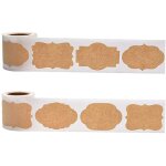 600 �tiquettes autocollantes pour bocaux, �tiquettes vierges, �tiquettes cadeaux de no�l, �tiquettes ...