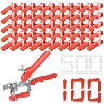 601 pi�ces kit nivellement carrelage avec 500 pinces cale carrelage pour carreaux de 2 mm, 100 nivellement ...