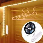 60led de lumi�re de bande de 1 m, lumi�re de garde - robe led veilleuse avec capteur de mouvement ?utilis� ...