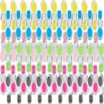 60pcs pinces � linge antid�rapantes silicone, multicolores clip avec rembourr� doux marques ne laisse ...