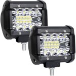 60w projecteur de travail  led, 2pcs 4 inch 6000k 3600lm 9v - 30v tanche ip68 nilight led phare phare ...