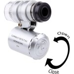 60x mini loupe led uv bijoutier lumineux avec lampe led inspection des billets de banque portable microscope ...