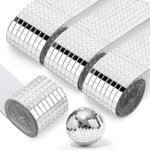 6400 pi�ces de mini mosa�ques miroir, carreaux carr�s acryliques de 5 x 5 mm, stickers muraux miroir ...