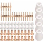 65 pi�ces s�rues kit d'�lectrodes et de buses de pointe de coupeur de plasma accessoires consommables ...