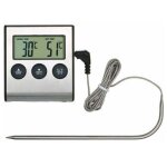 65x71x17. 5 mm thermom�tre de cuisson des aliments avec fonction de minuterie d'alarme, jauge de temp�rature ...