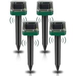 6626cm lot de 4 r�pulsifs solaires � ultrasons, r�pulsif anti - taupes solaire souris repr exterieur ...