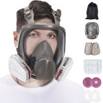 6800 masque respiratoire int�gral, casque de protection faciale pour peindre, vapeur et poussi�re organiques, ...