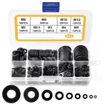 684 pcs rondelles plates, m2 m2. 5 m3 m4 m5 m6 m8 m10 m12 rondelles noires pour gonds de porte, rondelles ...