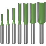 6mm fraise dfonceuse droite, 7 pices mches de routeur droites fraise  tranchants droits jeu de mors ...