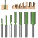 Tuserxln - 6mm fraise dfonceuse droite, 7 pices mches de routeur droites fraise  tranchants droits ...