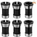 6pcs mandrin de fraiseuse, 6 mm 6. 35 mm 8 mm collet mandrin affleureuse, mandrin de fraise � bois, pince ...