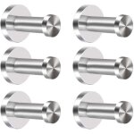 6pcs pat�re murale inox crochets porte manteau crochet peignoir serviette crochets patere salle de bain ...