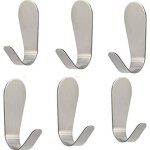 6pcs pat�re de salle de bain crochets auto - adh�sifs , crochets muraux collants r�sistants en acier ...