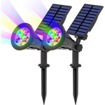 7 led lampe solaire 2packs solaire projecteur avec 7 couleurs changent extérieur sans fil etanche ip65 ... 7 led lampe solaire 2packs solaire projecteur avec 7 couleurs changent extérieur sans fil etanche ip65 ...