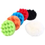 7 pi�ces 5 '�ponge polissage cire polissage tampons kit voiture polisseuse m14 perceuse adaptateur kit ...