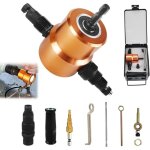 7 pi�ces grignoteuse t�le �lectrique pour perceuse kit coupe t�le m�tal r�glable � 360� outils de d�coupe ...