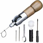 7 pices kit d'outils de couture en cuir - couture  la main - couture en cuir et toile (173mm)