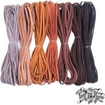7 pi�ces laniere cuir, cordon cuir pour collier, ficelle pour bracelet, 7 couleurs, utilis� pour faire ...