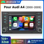 7 pouces carplay autoradio pour audi a4 2000 - 2009 android 1 + 32gb junsun
