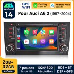 7 pouces carplay autoradio pour audi a6 1997 - 2004 android 2 + 32gb junsun