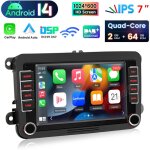 7 pouces carplay autoradio pour golf passat tiguan polo 6r touran android 2 + 64g junsun