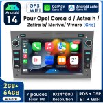 7 pouces carplay autoradio pour opel astra corsa c / d vectra c zafira b signum 64gb junsun
