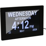 7  pouce lcd horloge num�rique calendrier, horloge alzheimer avec date jour et heure, auto dimming, affichage ...
