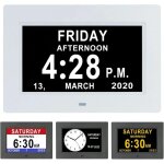 7 pouces lcd horloge num�rique calendrier avec date jour et heure horloge non - abr�g�e auto dimming ...
