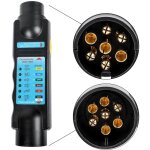7 testeur de prise de prise de remorque  broches - testeur de lumire de remorque 12 v  7 broches outil ...