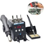 700w station de soudage et de fer  souder  air chaud, 2 en 1 fer a souder pour le dessoudage station ...