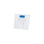 71522 plastron droit 1 entr�e keystone 45x45mm avec volet et insert de couleur - socamont