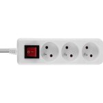 73124 multiprise 3 prises fran�aises avec interrupteur marche / arr�t - lindy