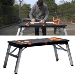 7in1 �tabli pliable table de travail hauteur r�glable planche � roulettes chariot de transport table ...