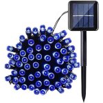 7m 50led guirlandes lumineuses solaires exterieure tanche 8 modes bleu lumire guirlande pour jardin ...