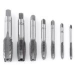 7pcs filetage mtrique robinet taraud taraud outil de taraudage en acier filetage  la main m3 m4 m5 ...
