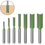 7pcs fraise droite � queue de 6 mm, fraise droite defonceuse, pour bois carbure de tungst�ne outil de ...