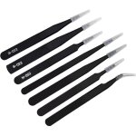 7pcs pince brucelles antistatique pincettes esd de pr�cision pince de precisio acier inoxydable pour ...