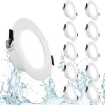 Rhg 7w spot led encastrable extra plat, ip44 led spot encastr� salle de bain, blanc neutre 4000k, ultra ...