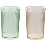 7x10. 5cm lot de 2 verres incassables, gobelets de salle de bain, porte - brosse � dents en plastique, ...
