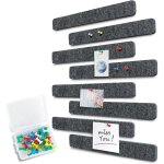8 bandes de tableau en li�ge 33x5 cm, panneau mural en feutre adh�sif avec 40 punaise, pour photos et ...