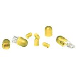8 caches ampoules - t5 t10 - jaune