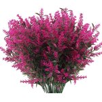 8 fleurs artificielles pour ext�rieur, plantes d�coratives imitation lavande, buissons en plastique r�sistants ...