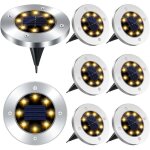 8 led lumire solaire extrieur, 8 pices lampe solaires jardin au sol tanche ip65, spot solaire jardin ...