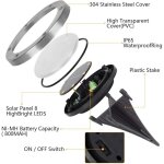 8 led lumi�re solaire ext�rieur, 8 pi�ces lampe solaires jardin au sol �tanche ip65, spot solaire jardin ...