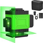 8 ligne, niveau laser autonivelant, 360, tres laser vert, rechargeable laser de chantier, horizontal ...